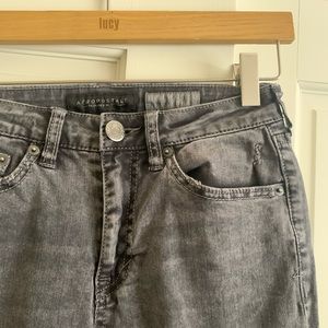 Black distressed jeans